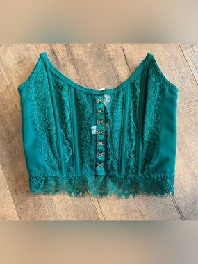 Teal Victoria’s Secret Strapless Bustier